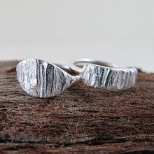 Load image into Gallery viewer, Arbutus bark imprinted ring from Galiano Island - Swallow Jewellery