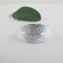 Load image into Gallery viewer, Sage leaf imprinted ring from Victoria, BC by Swallow Jewellery