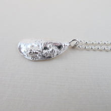 Load image into Gallery viewer, Mussel shell imprinted long necklace from Cox Bay, Tofino by Swallow Jewellery