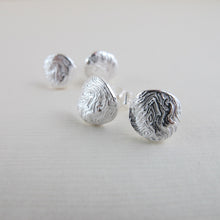 Load image into Gallery viewer, Driftwood imprinted earring studs from Burgoyne Bay, Saltspring Island