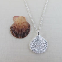 Load image into Gallery viewer, Mini scallop shell imprinted necklace from Chesterman Beach, Tofino
