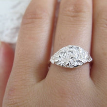 Load image into Gallery viewer, Whale bone imprinted ring from Victoria, BC - Swallow Jewellery