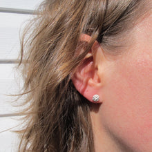 Load image into Gallery viewer, Blackberry imprinted earring studs from the Galloping Goose Trail - Swallow Jewellery