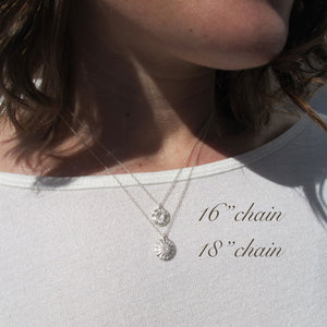 Salt Cedar flower imprinted necklace from Victoria, BC - Swallow Jewellery
