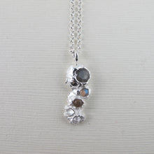 Load image into Gallery viewer, Barnacle imprinted necklace with Labradorites from Gowlland Tod Park, Victoria - Swallow Jewellery