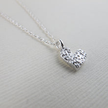 Load image into Gallery viewer, Coral imprinted heart necklace from Tofino, BC - Swallow Jewellery