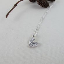 Load image into Gallery viewer, Whale bone imprinted heart necklace from Victoria, BC - Swallow Jewellery