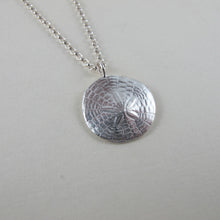 Load image into Gallery viewer, Sand dollar imprinted long necklace from Miracle Beach, Vancouver Island - Swallow Jewellery