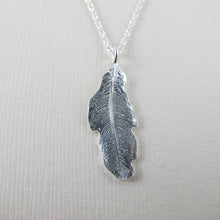 Load image into Gallery viewer, Hummingbird feather imprinted necklace from Gabriola Island, BC - Swallow Jewellery