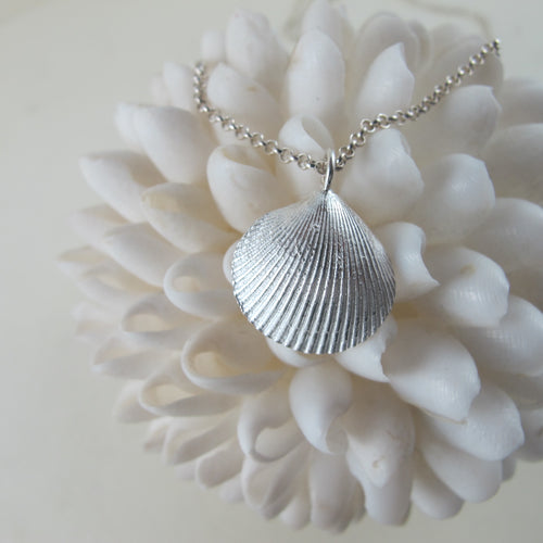 Seashell imprinted necklace from Parksville, Vancouver Island - Swallow Jewellery