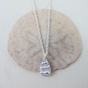 Port Renfrew coral imprinted necklace from Vancouver Island - Swallow Jewellery