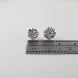 Coral imprinted earring studs from Tofino, Vancouver Island - Swallow Jewellery