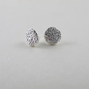 Coral imprinted earring studs from Tofino, Vancouver Island - Swallow Jewellery