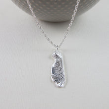Load image into Gallery viewer, Small maple seed pod imprinted necklace from Victoria, BC - Swallow Jewellery