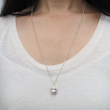 Load image into Gallery viewer, Acorn necklace with freshwater pearl from Victoria, BC - Swallow Jewellery