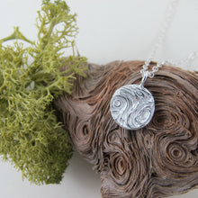 Load image into Gallery viewer, Driftwood imprinted necklace from Mystic Beach, Vancouver Island - Swallow Jewellery
