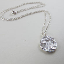 Load image into Gallery viewer, Driftwood imprinted necklace from Mystic Beach, Vancouver Island - Swallow Jewellery