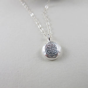 1920's vintage button imprinted necklace - Swallow Jewellery