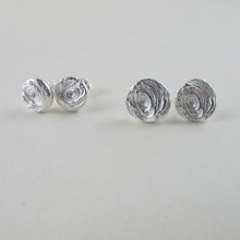 Load image into Gallery viewer, Driftwood imprinted earring studs from Mystic Beach, Vancouver Island - Swallow Jewellery