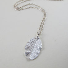 Load image into Gallery viewer, Wild rose leaf imprinted necklace from Victoria - Swallow Jewellery