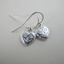 Load image into Gallery viewer, Vintage heart button imprinted earrings - Swallow Jewellery
