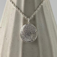 Load image into Gallery viewer, Single charm paw print necklace with your pet&#39;s paw texture