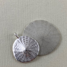 Load image into Gallery viewer, Sand dollar imprinted necklace from Parksville, Vancouver Island - Swallow Jewellery