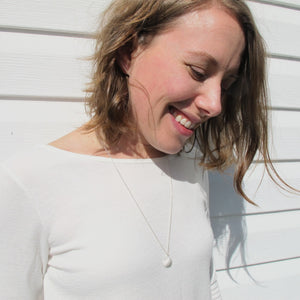 Seashell imprinted necklace from Parksville, Vancouver Island - Swallow Jewellery