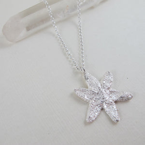 Starfish imprinted necklace from Parksville, Vancouver Island - Swallow Jewellery