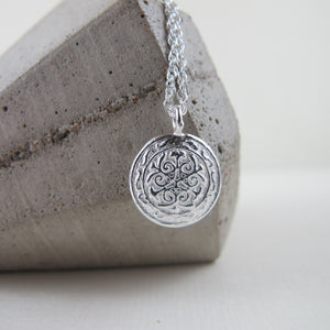 Uniform button imprinted necklace - Swallow Jewellery