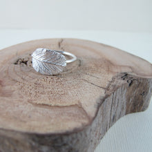 Load image into Gallery viewer, Wild rose leaf imprinted ring from Victoria, BC - Swallow Jewellery