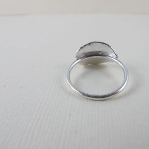 Wild rose leaf imprinted ring from Victoria, BC - Swallow Jewellery