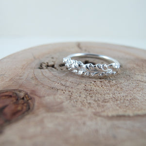 Salt Cedar flower imprinted ring from Victoria, BC - Swallow Jewellery