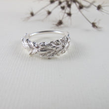 Load image into Gallery viewer, Princess Feather flower imprinted ring from Victoria, BC - Swallow Jewellery