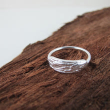 Load image into Gallery viewer, Douglas Fir tree bark imprinted ring from Victoria, BC - Swallow Jewellery