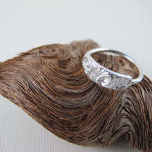 Load image into Gallery viewer, Driftwood imprinted ring from Mystic Beach, Vancouver Island - Swallow Jewellery