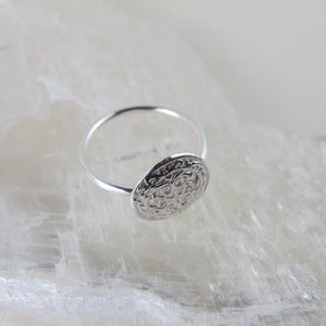 Uniform button imprinted ring - Swallow Jewellery
