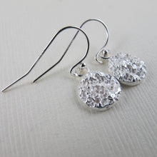 Load image into Gallery viewer, Whale bone imprinted dangle earrings from Victoria, BC - Swallow Jewellery