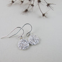 Load image into Gallery viewer, Whale bone imprinted dangle earrings from Victoria, BC - Swallow Jewellery