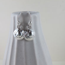 Load image into Gallery viewer, Moon snail shell imprinted dangle earrings - Swallow Jewellery