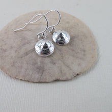 Load image into Gallery viewer, Moon snail shell imprinted dangle earrings - Swallow Jewellery