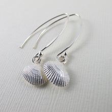 Load image into Gallery viewer, Mini seashell imprinted dangle earrings - Swallow Jewellery