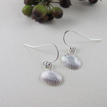 Load image into Gallery viewer, Mini seashell imprinted dangle earrings - Swallow Jewellery