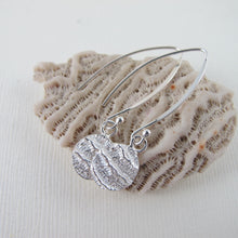 Load image into Gallery viewer, Port Renfrew coral imprinted dangle earrings from Vancouver Island - Swallow Jewellery