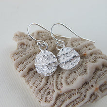 Load image into Gallery viewer, Port Renfrew coral imprinted dangle earrings from Vancouver Island - Swallow Jewellery