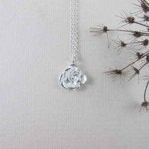 Succulent imprinted long necklace from Victoria, BC - Swallow Jewellery