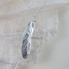 Load image into Gallery viewer, Dragonfly wing imprinted necklace from Sidney Spit, BC - Swallow Jewellery