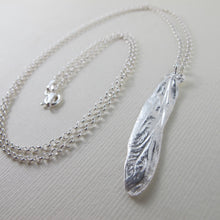 Load image into Gallery viewer, Dragonfly wing imprinted necklace from Sidney Spit, BC - Swallow Jewellery