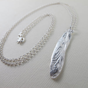 Dragonfly wing imprinted necklace from Sidney Spit, BC - Swallow Jewellery