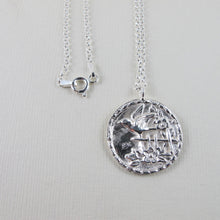 Load image into Gallery viewer, Sparrow bird vintage button imprinted long necklace - Swallow Jewellery